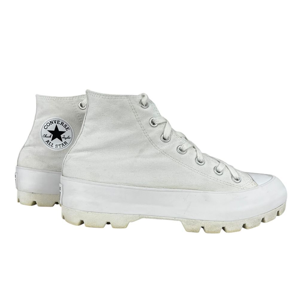 Converse Sneakers Womens 8 Chuck Taylor All Star Lugged Hi Platform White Shoes‎